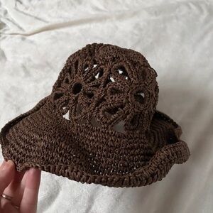 Zara Dark Brown Women's Crochet Hat